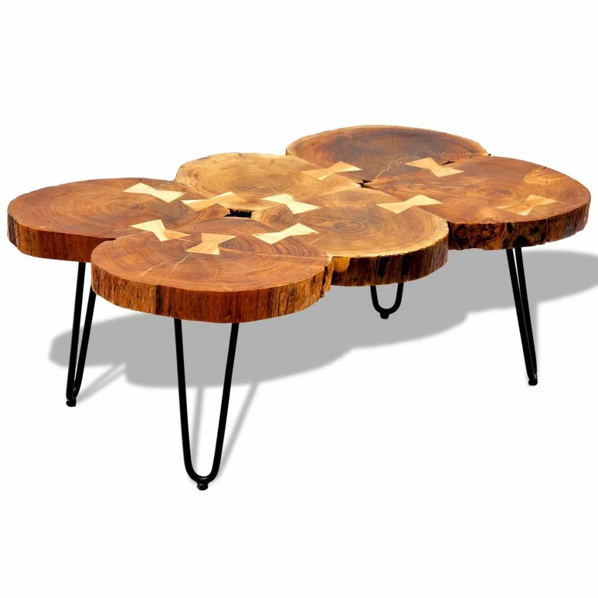 6 Trunks Solid Sheesham Wood Coffee Table W45836