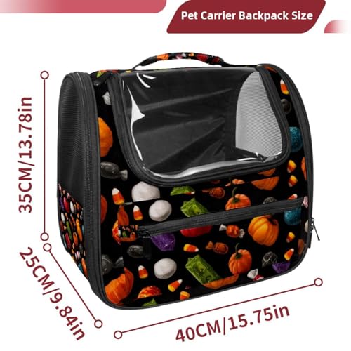Halloween Pet Carrier Backpack with Ventilated Mesh Windows E341028