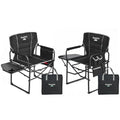 Oversized 2 Pack Portable Folding Camping Chair with Side Table U20451