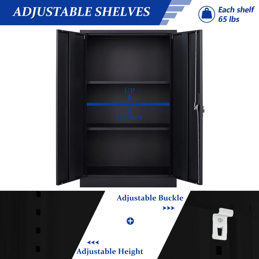 Metal Lockable Storage Cabinets with Doors and Shelves E768