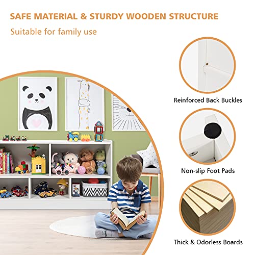 Wooden 5-Section Toy Storage Organizer P137