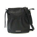 Pre-Owned Black Leather Shoulder Bag I229