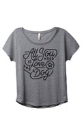 Heather Grey Slouchy Dolman T-Shirt A85737