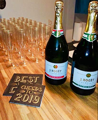 4.5 oz Gold Glitter Disposable Champagne Flutes Q43967