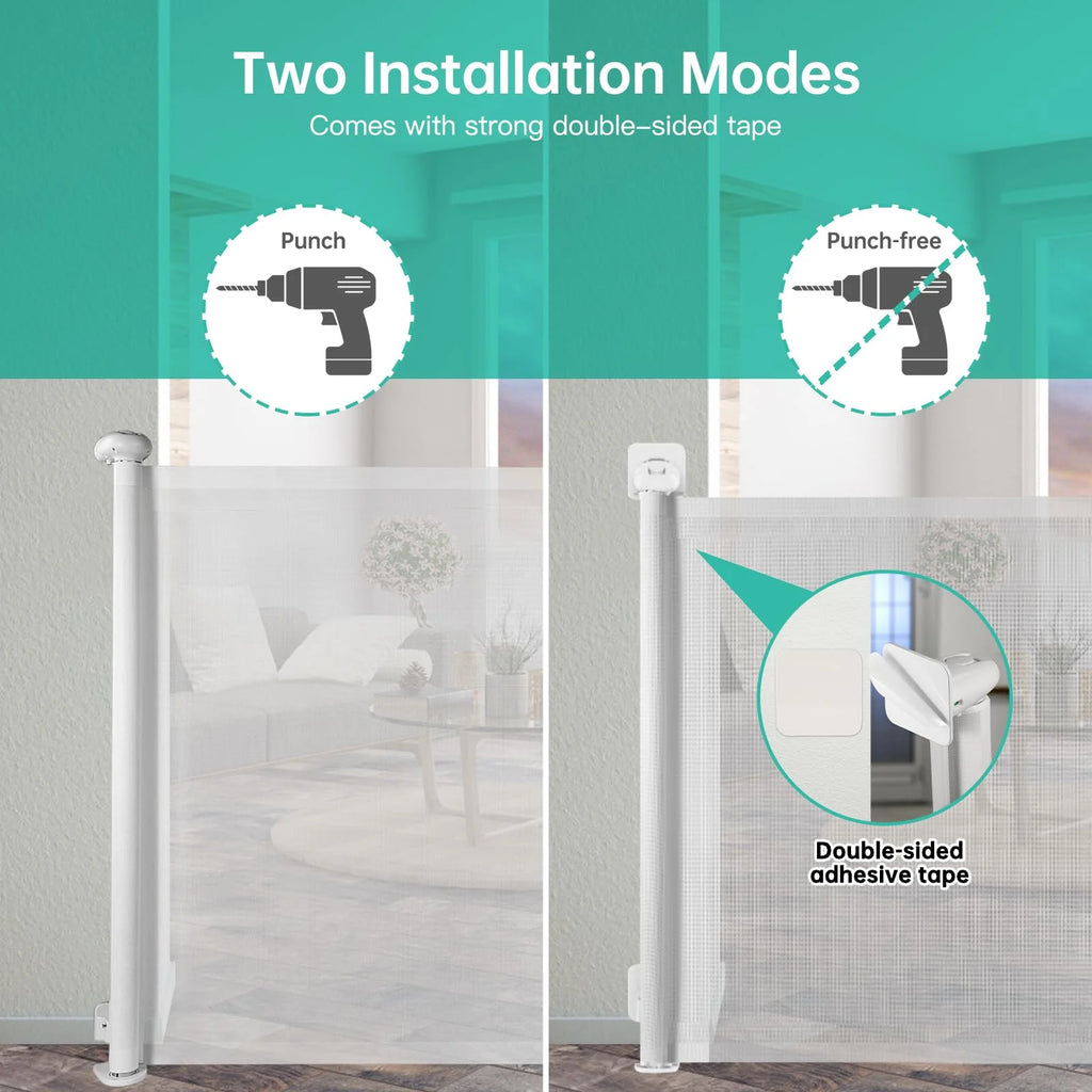 Retractable Baby Gate White Y1291
