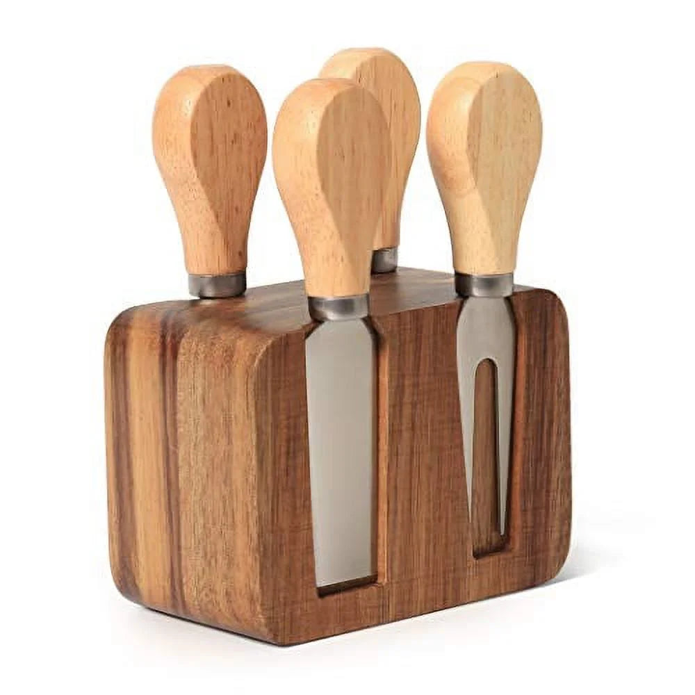 Cheese Knife Block Set with Wooden Handle N392