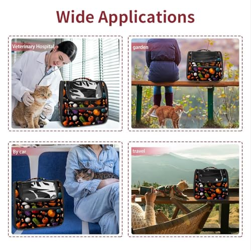 Halloween Pet Carrier Backpack with Ventilated Mesh Windows E341028