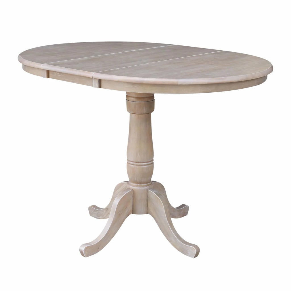 36" Round Top Pedestal Table with 12" Leaf U6362