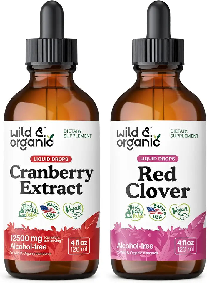 Cranberry Extract Tincture 4 fl oz & Red Clover Tincture 4 fl oz N621