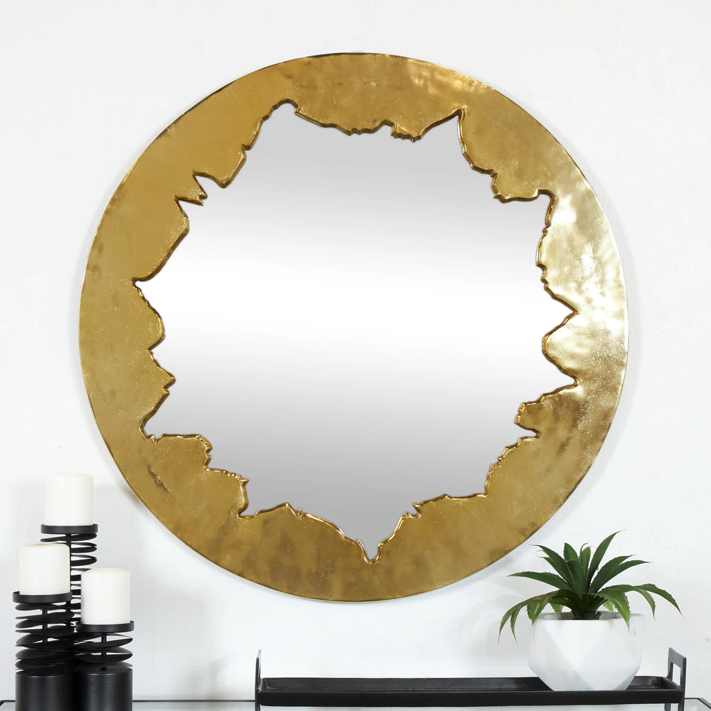 36" x 36" Gold Handmade Wall Mirror B2644