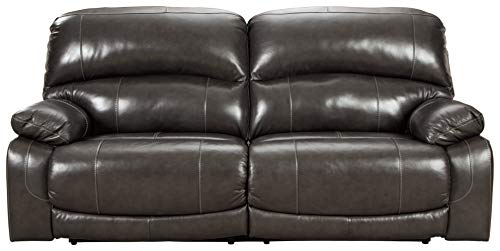 Dark Brown Faux Leather Double Reclining Sofa Q759