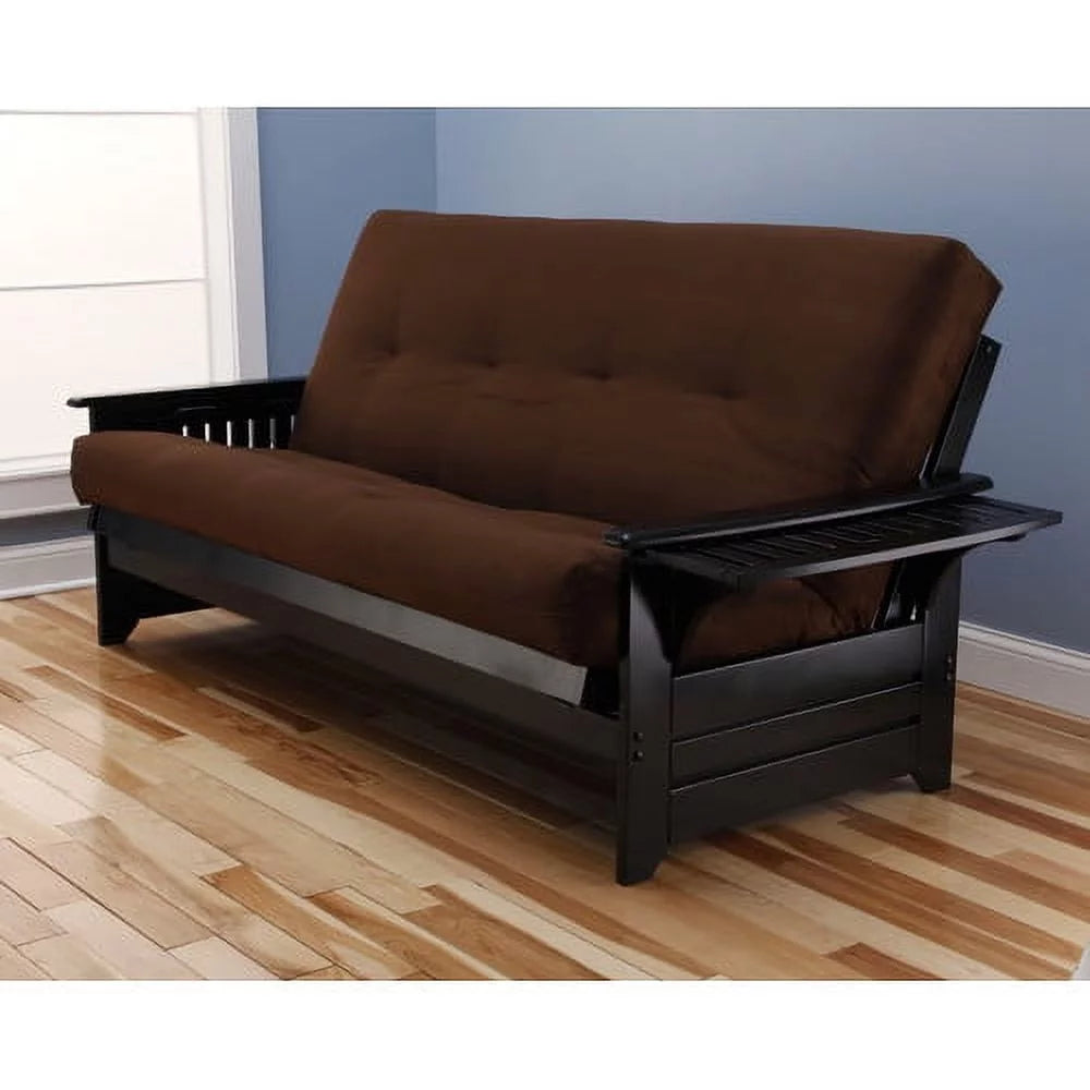 Light Brown Futon with Fabric Mattress S611