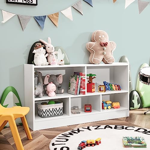 Wooden 5-Section Toy Storage Organizer P137