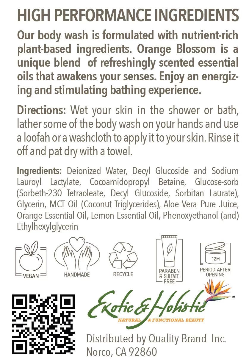 Natural Body Wash with Pump 16 FL, 473 mL C754