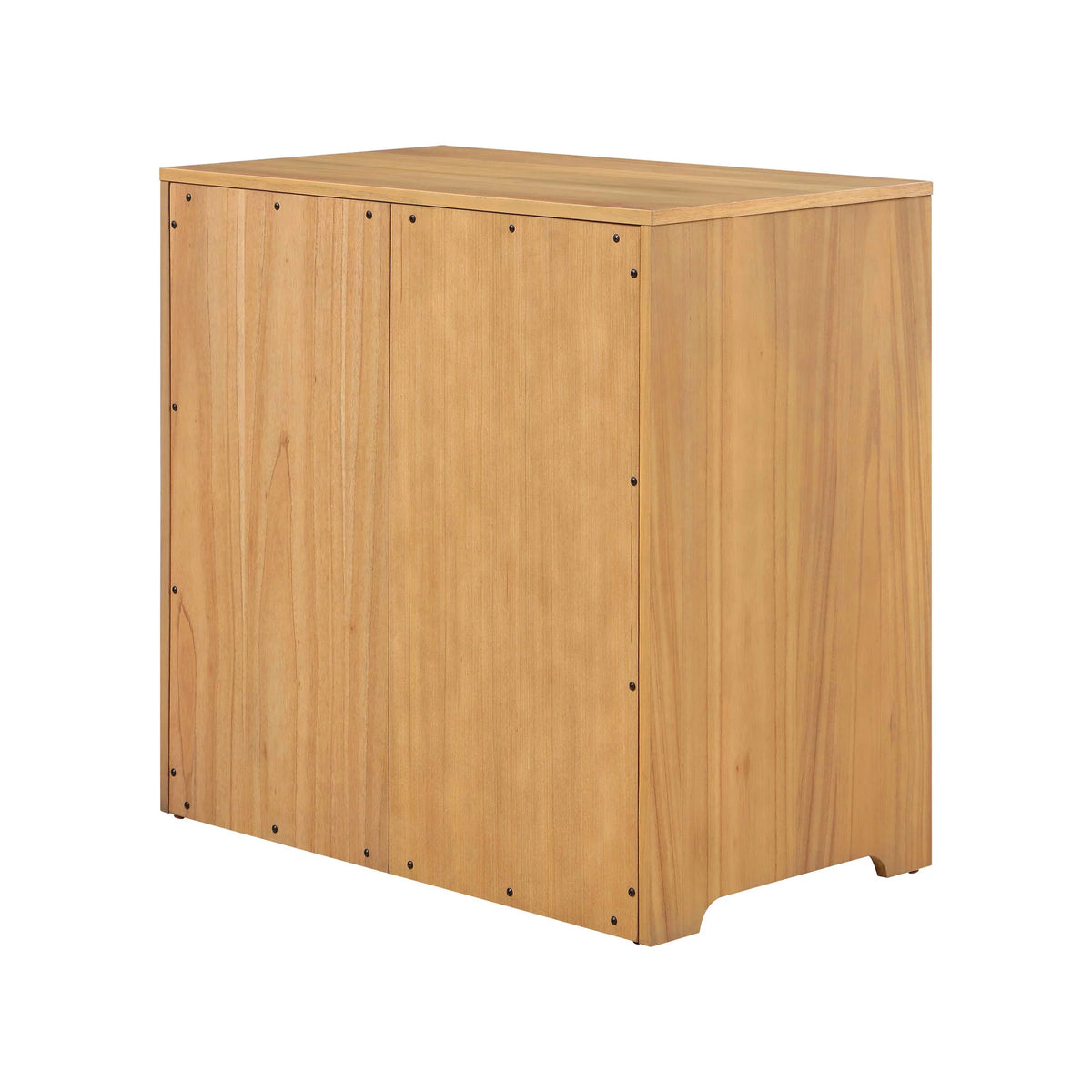 Natural Oak Bar Cabinet with Solid Wood Frame I68835
