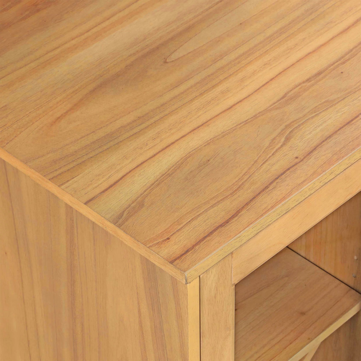 Natural Oak Bar Cabinet with Solid Wood Frame I68835