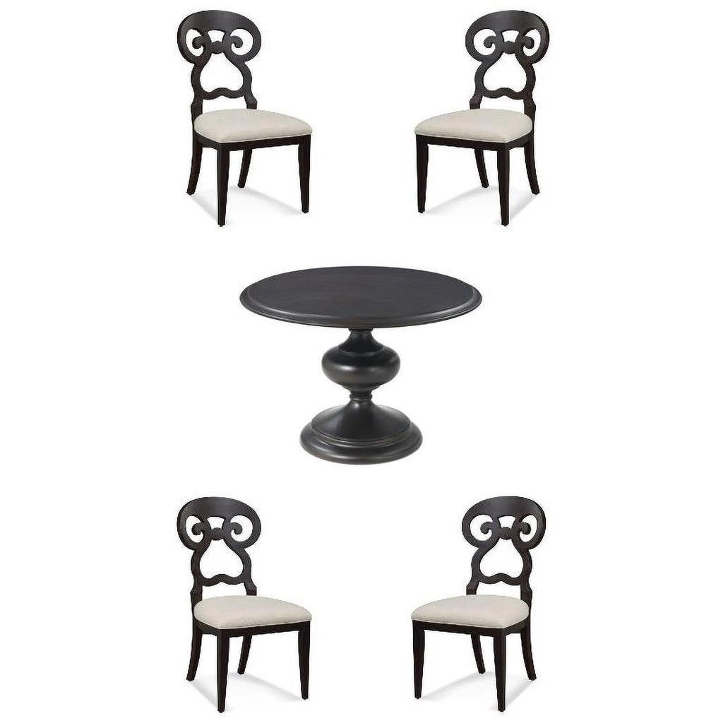 5-Piece Dining Table and 4 Side Chairs in Espresso J322
