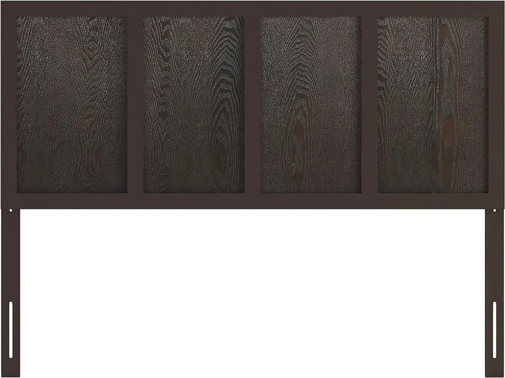 Queen Size Dark Brown Wooden Adjustable Headboard I555