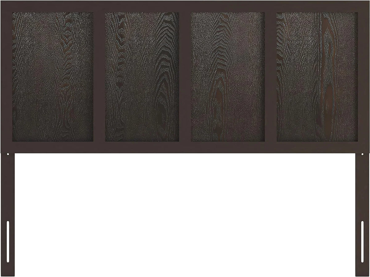 Queen Size Dark Brown Wooden Adjustable Headboard I555
