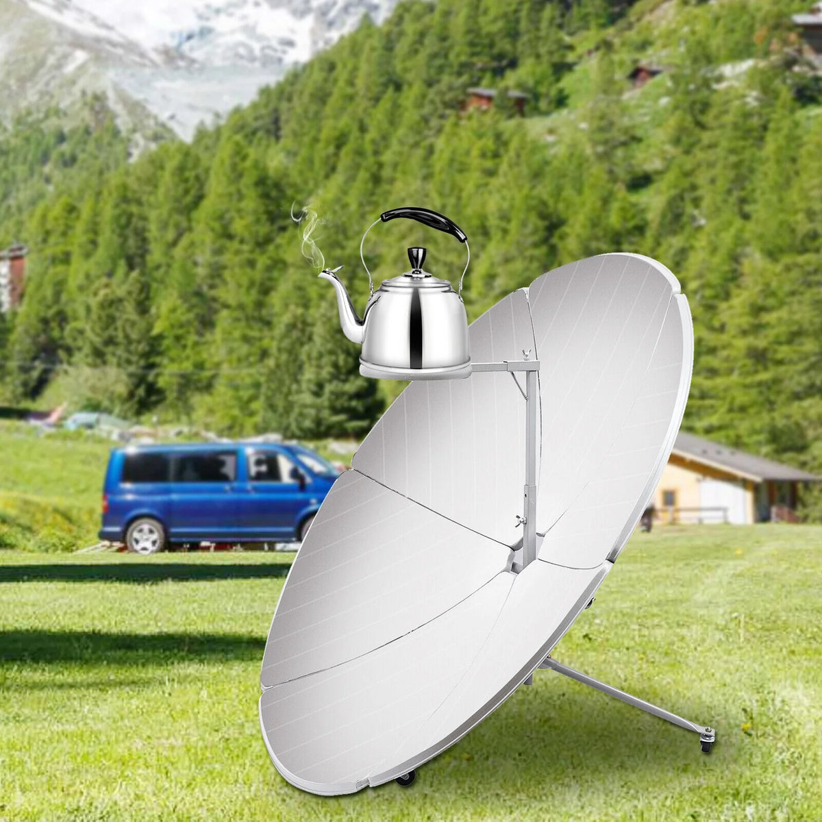 Portable Solar Cooker 150cm Dia 800-1000°C O4812