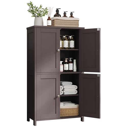 Brown Freestanding Storage Cabinet with 4 Doors A430