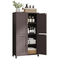 Brown Freestanding Storage Cabinet with 4 Doors A430