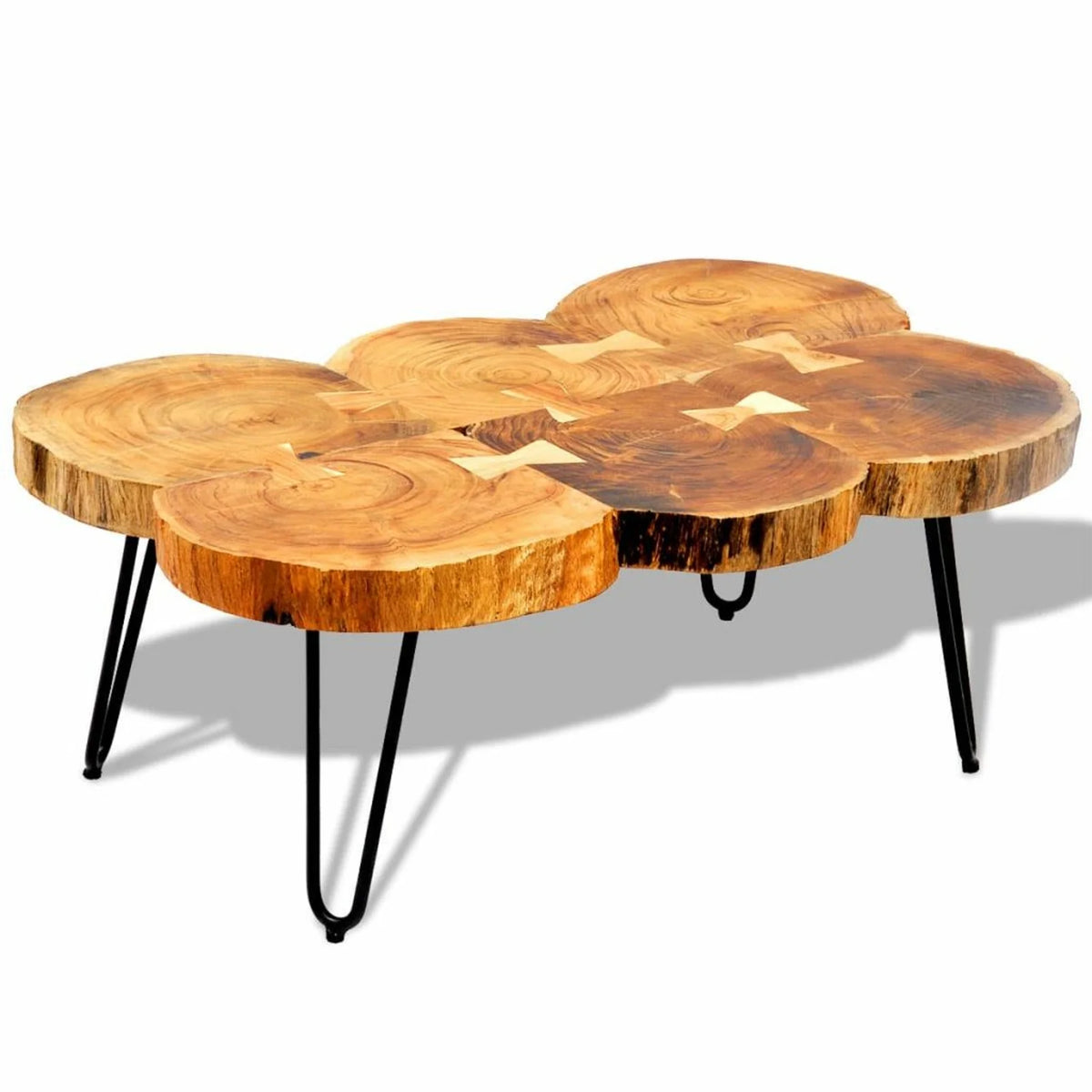 6 Trunks Solid Sheesham Wood Coffee Table W45836