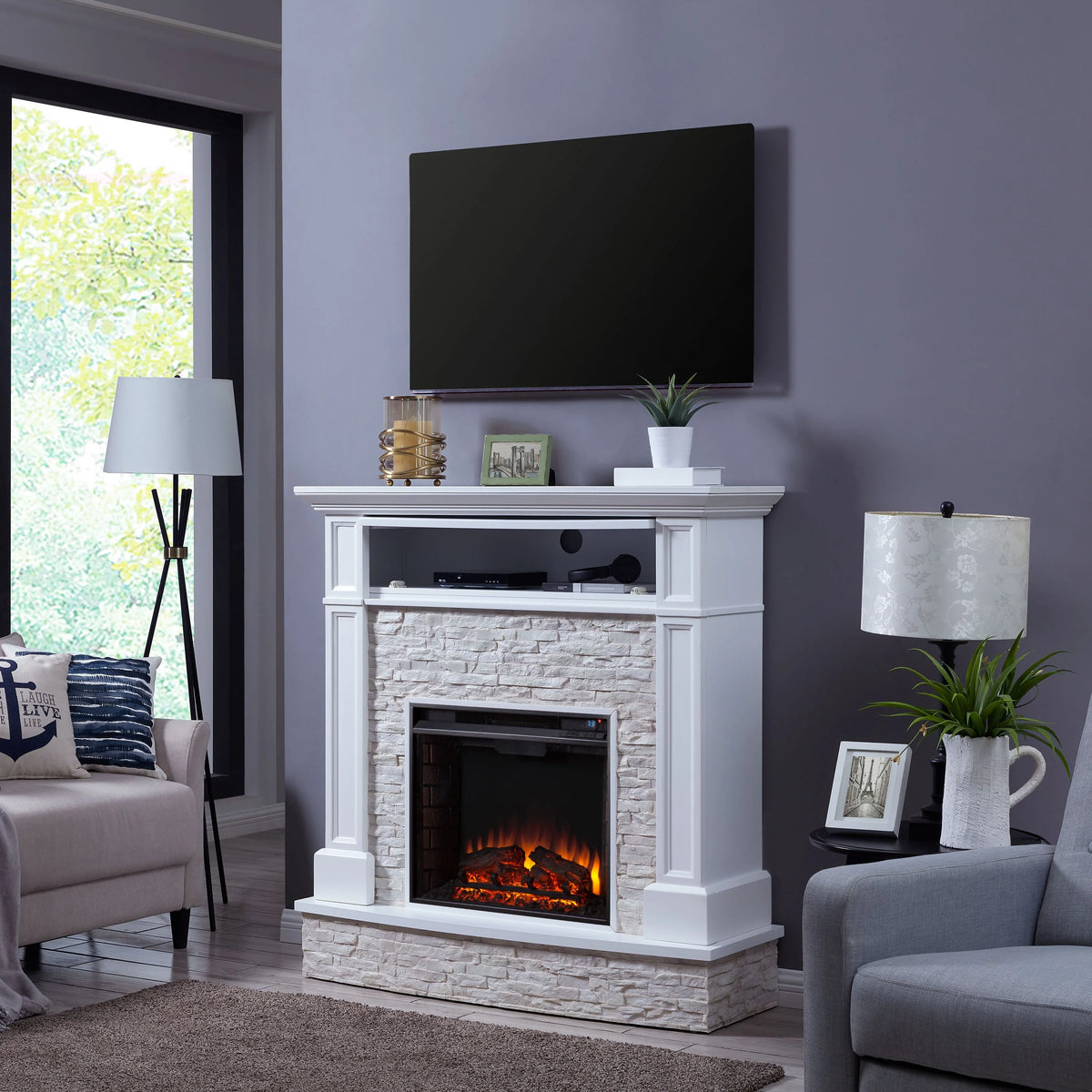 Indoor Media Fireplace W1898