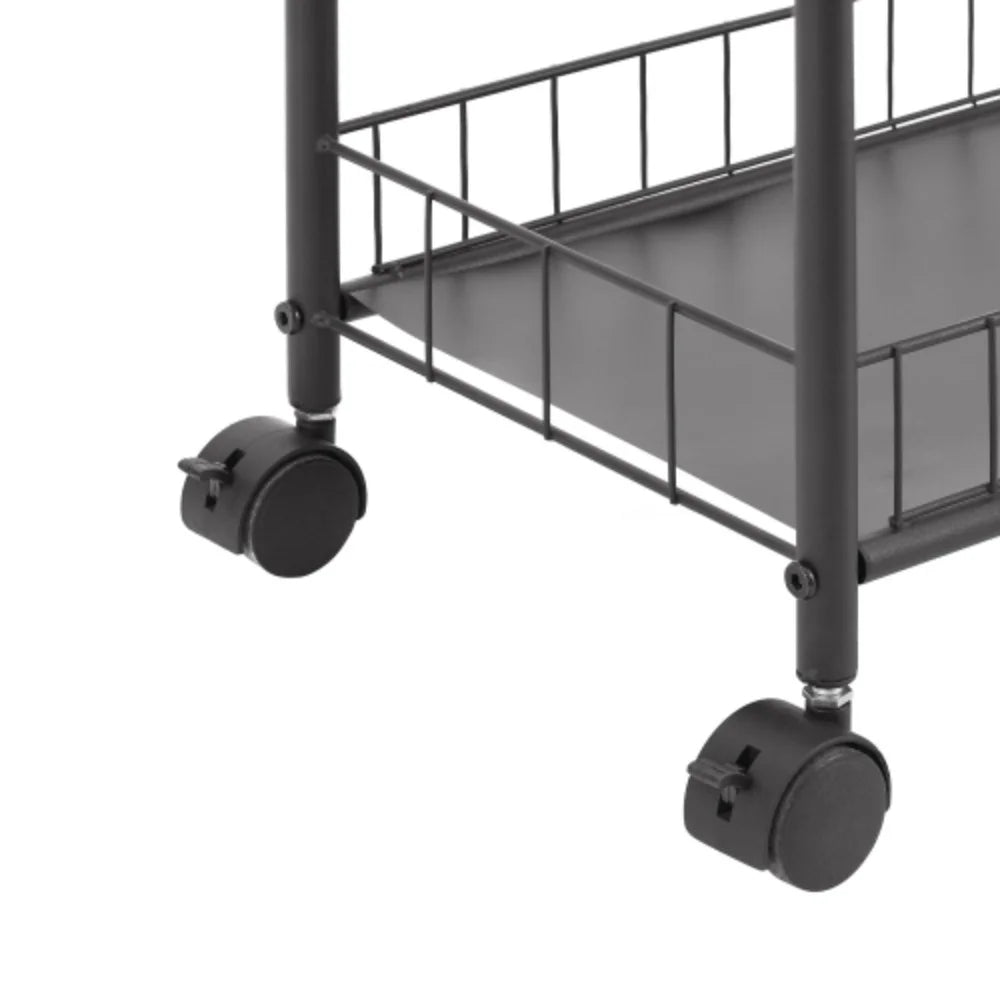 6 Tier Metal Wire Rolling Storage Cart with Wheels N26640