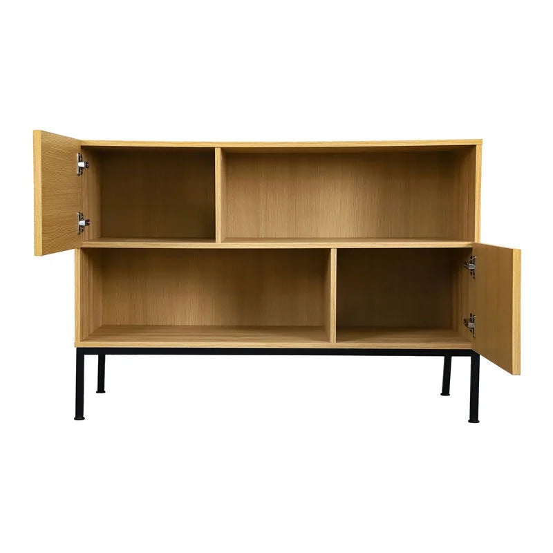 Modern Sideboard Buffet with Wavy Grain Doors Z665