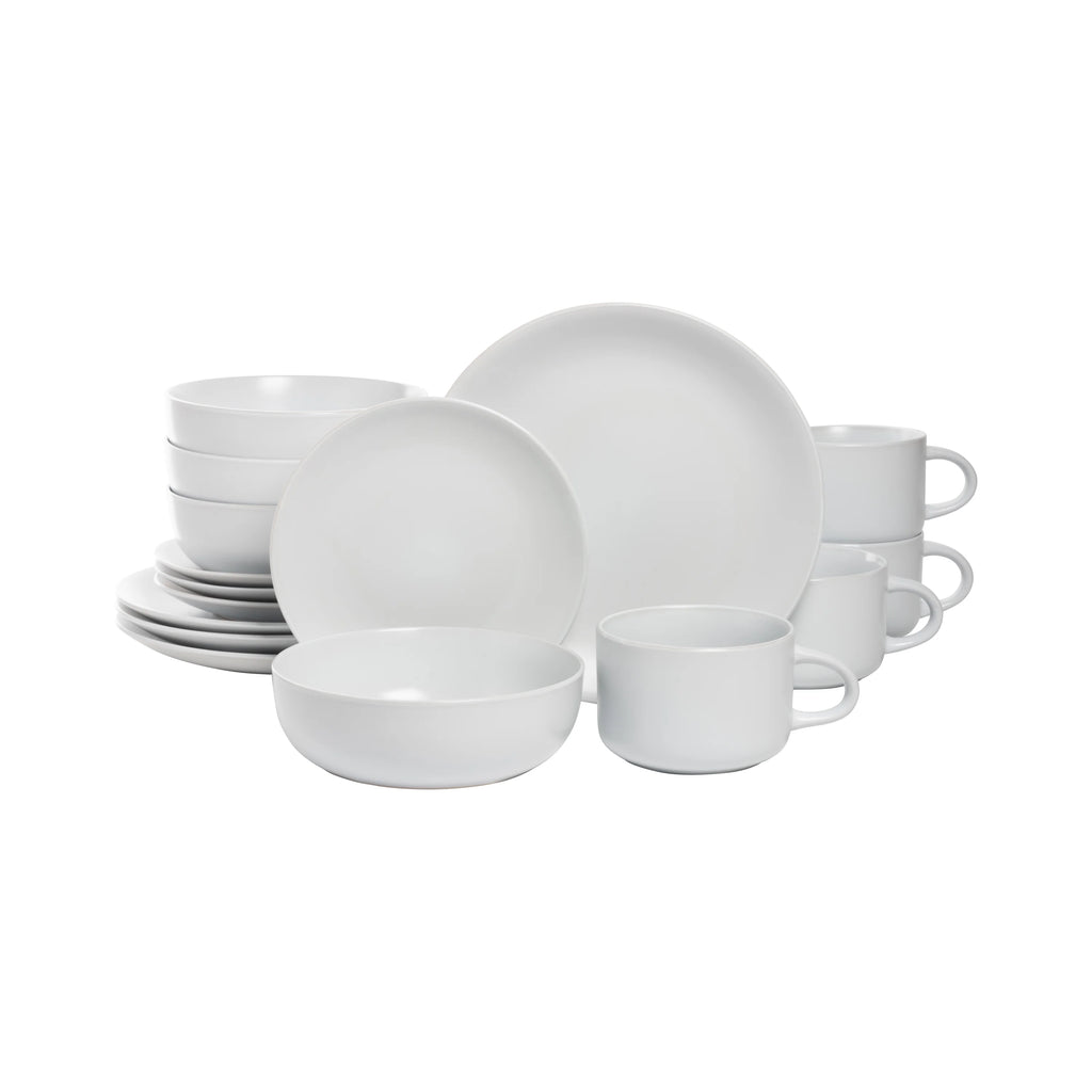 16 Pieces White Coupe Dinnerware Set R84336
