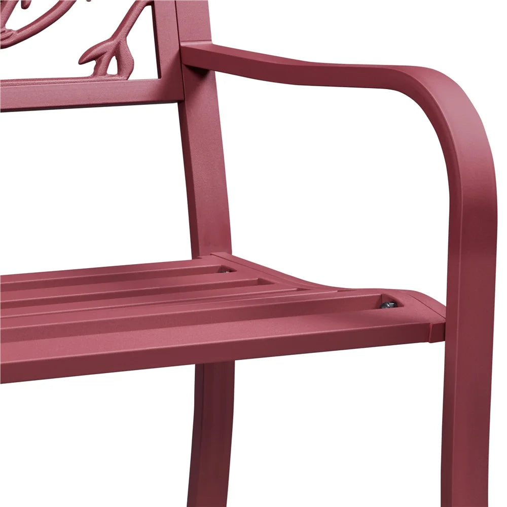 Red Patio Garden Bench I983