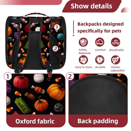 Halloween Pet Carrier Backpack with Ventilated Mesh Windows E341028