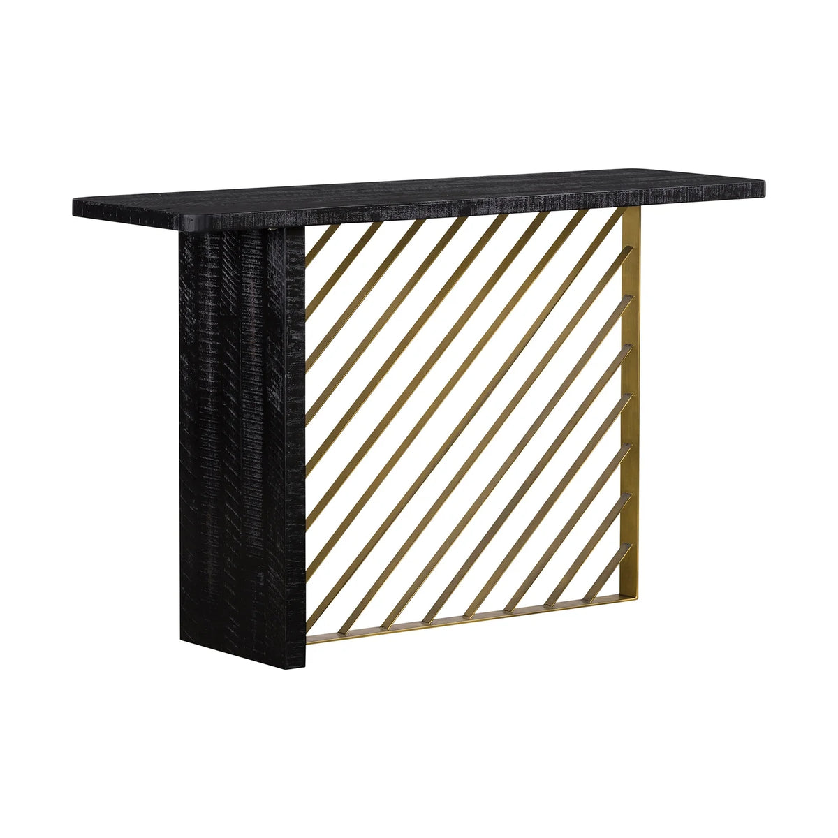 Black Wood Metal Console Table F99999