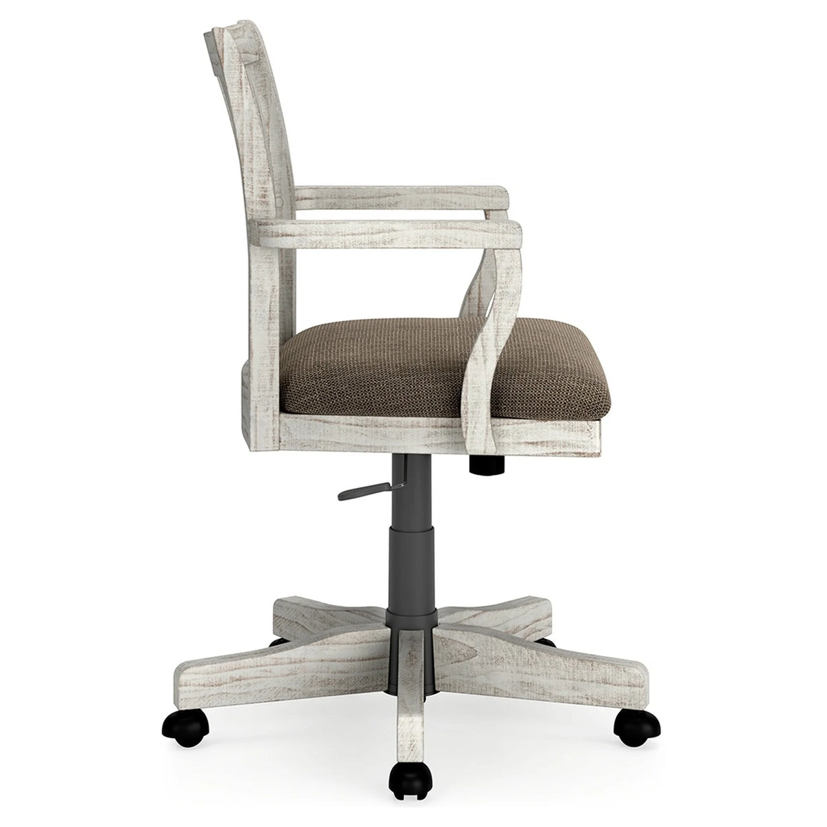 23 Inch Antique White Swivel Home Office Chair K514333