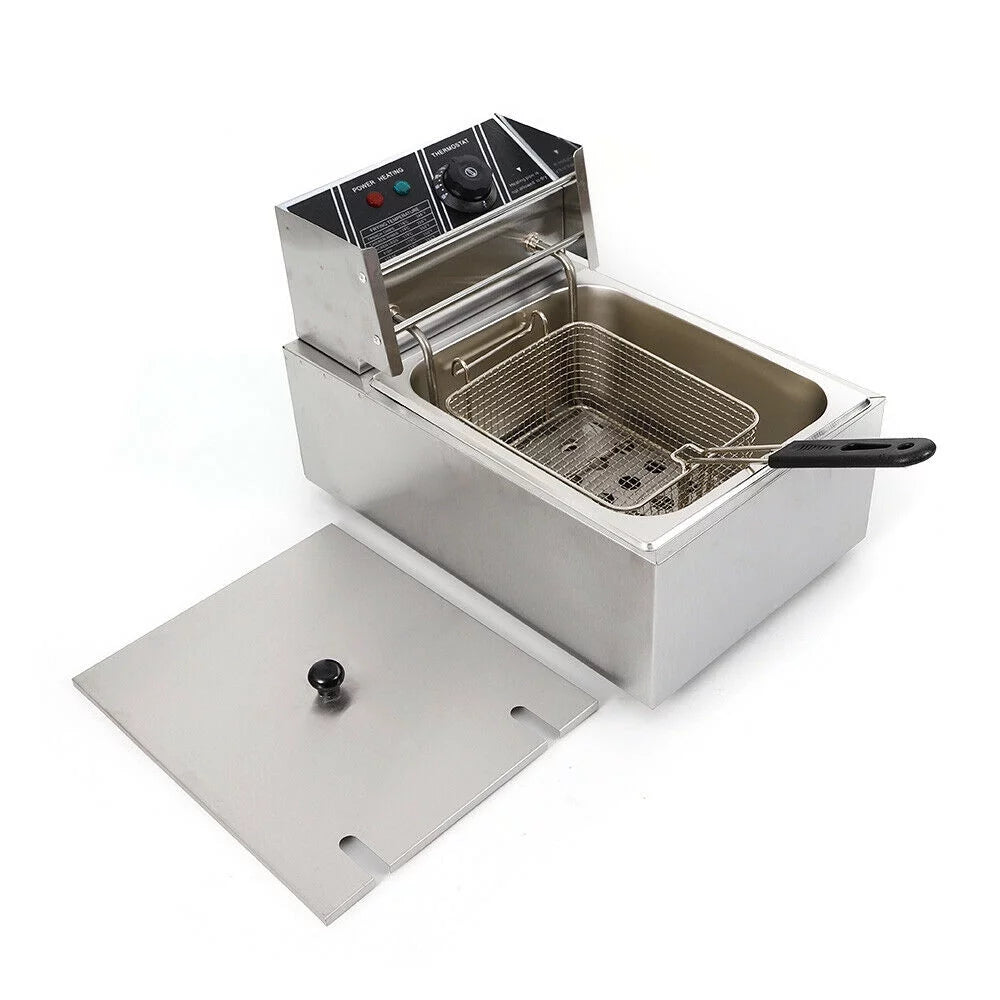 2500W 6L Stainless Steel Electric Deep Fryer H541689