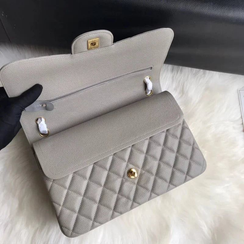 Caviar Calfskin 30Cm Flap Bag F2585