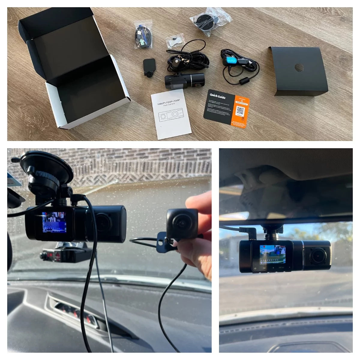 3 Channel 1080P Dash Cam with 64GB SD Card P410595