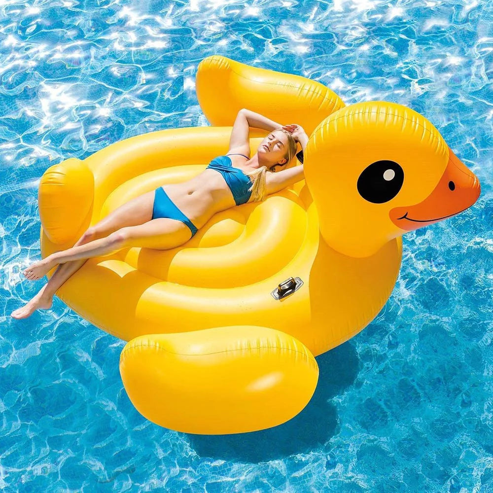 Inflatable Yellow Duck Island Float D2786