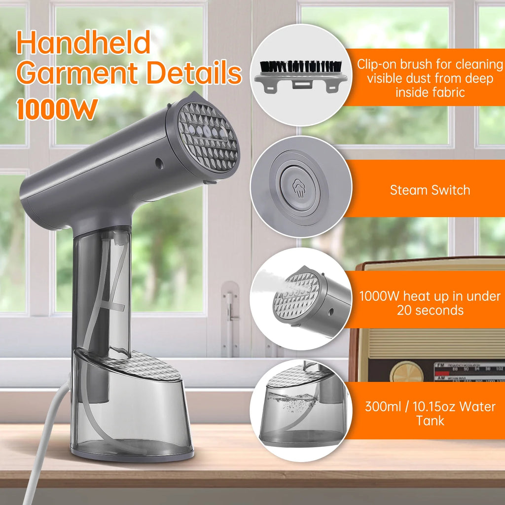 Portable Fabric Steamer with Brush G98461
