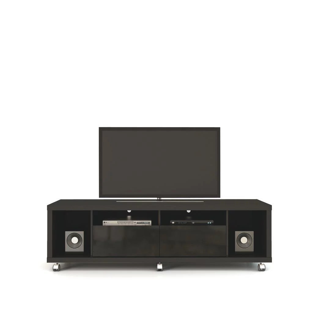 Black Gloss and Black Matte TV Stand U338