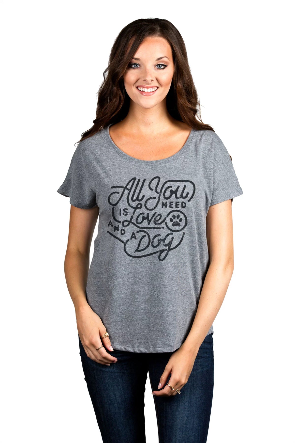 Heather Grey Slouchy Dolman T-Shirt A85737