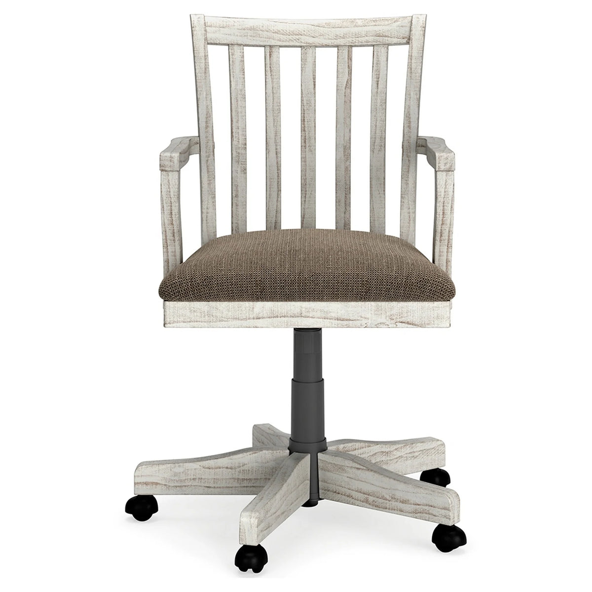 23 Inch Antique White Swivel Home Office Chair K514333