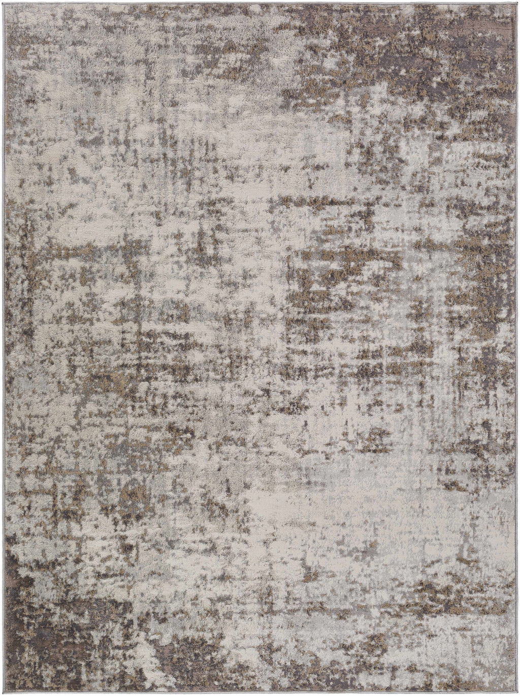 Neutral Abstract Runner Rug A183671