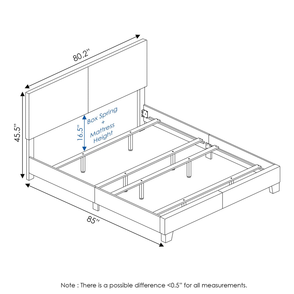 King Upholstered Bed Frame F35930