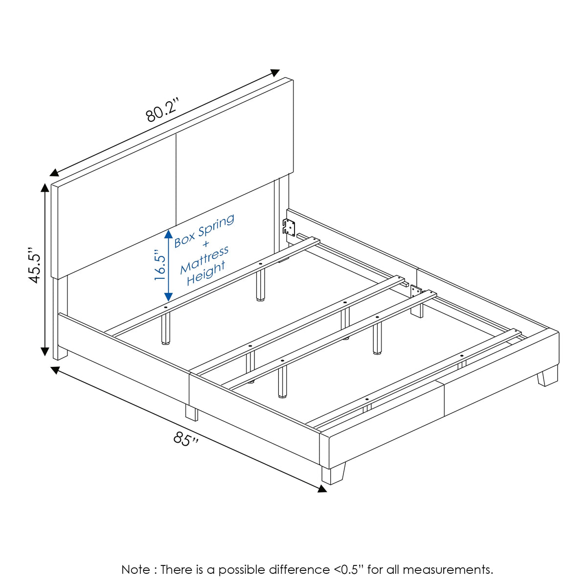 King Upholstered Bed Frame F35930