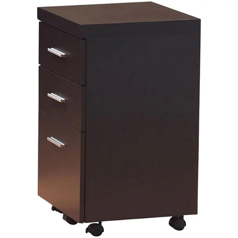 3 Piece Office Chair Computer Desk and Mobile File Cabinet V1192
