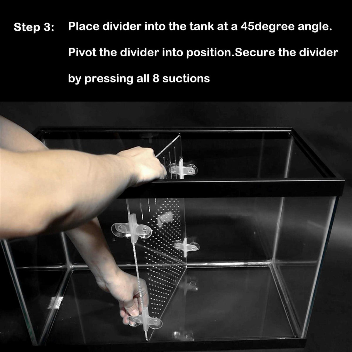 Acrylic Aquarium Divider Kit with Suction Cups E9620