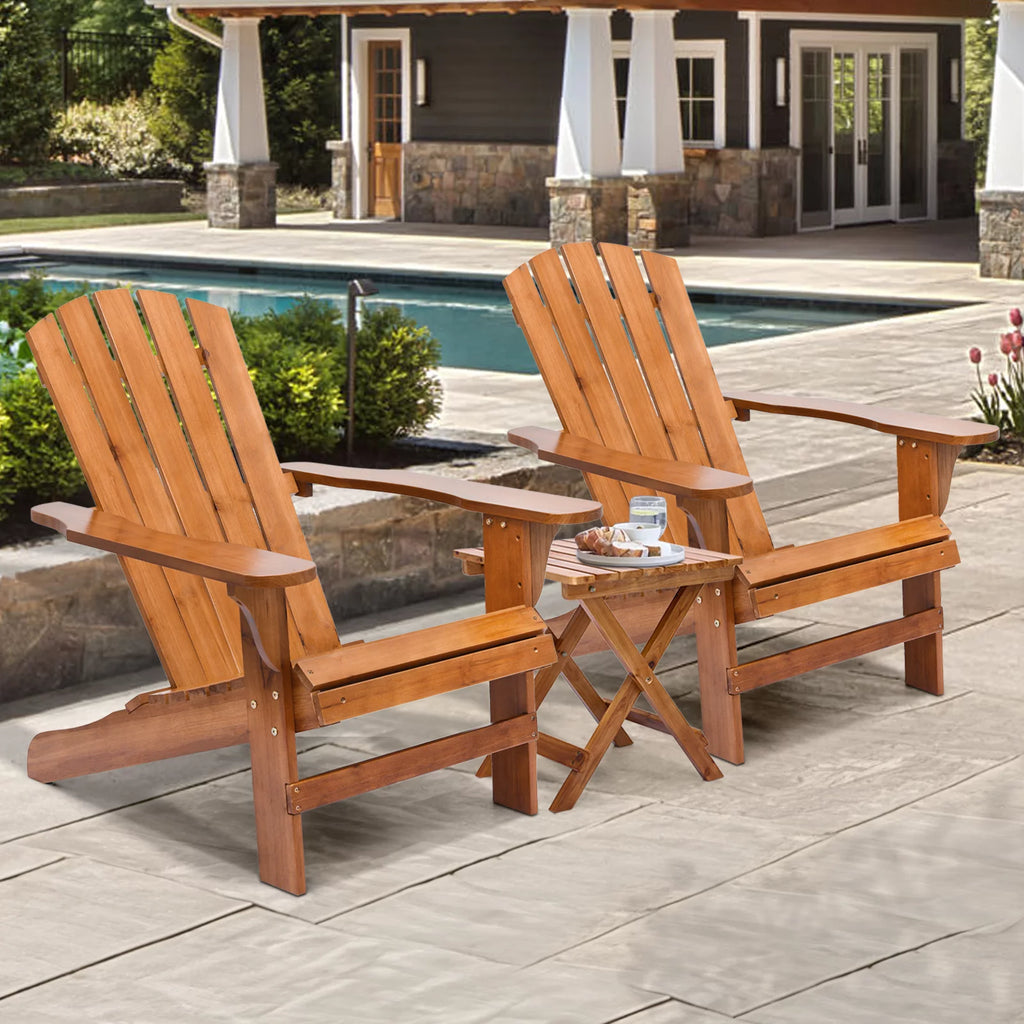 Set of 3 Adirondack Chairs with Side Table O1708