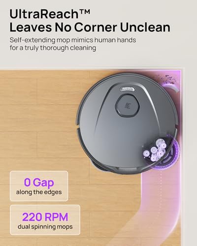 Robot Vacuum and Mop Combo with Extendable Pad A10777